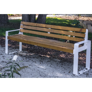 Ławka angielska z oparciem i podłokietnikiem