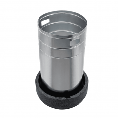 Kosz ULICZNY  70,7 L TWIST Z PODSTAWĄ PLASTIKOWĄ