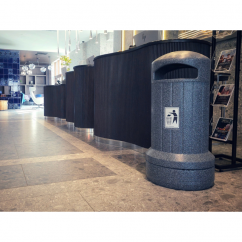 Kosz ULICZNY  70,7 L TWIST Z PODSTAWĄ PLASTIKOWĄ