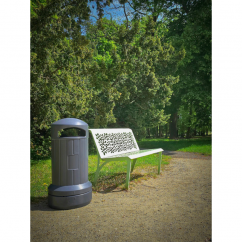 Kosz ULICZNY  70,7 L TWIST Z PODSTAWĄ PLASTIKOWĄ