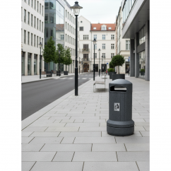 Kosz ULICZNY  70,7 L TWIST Z PODSTAWĄ PLASTIKOWĄ